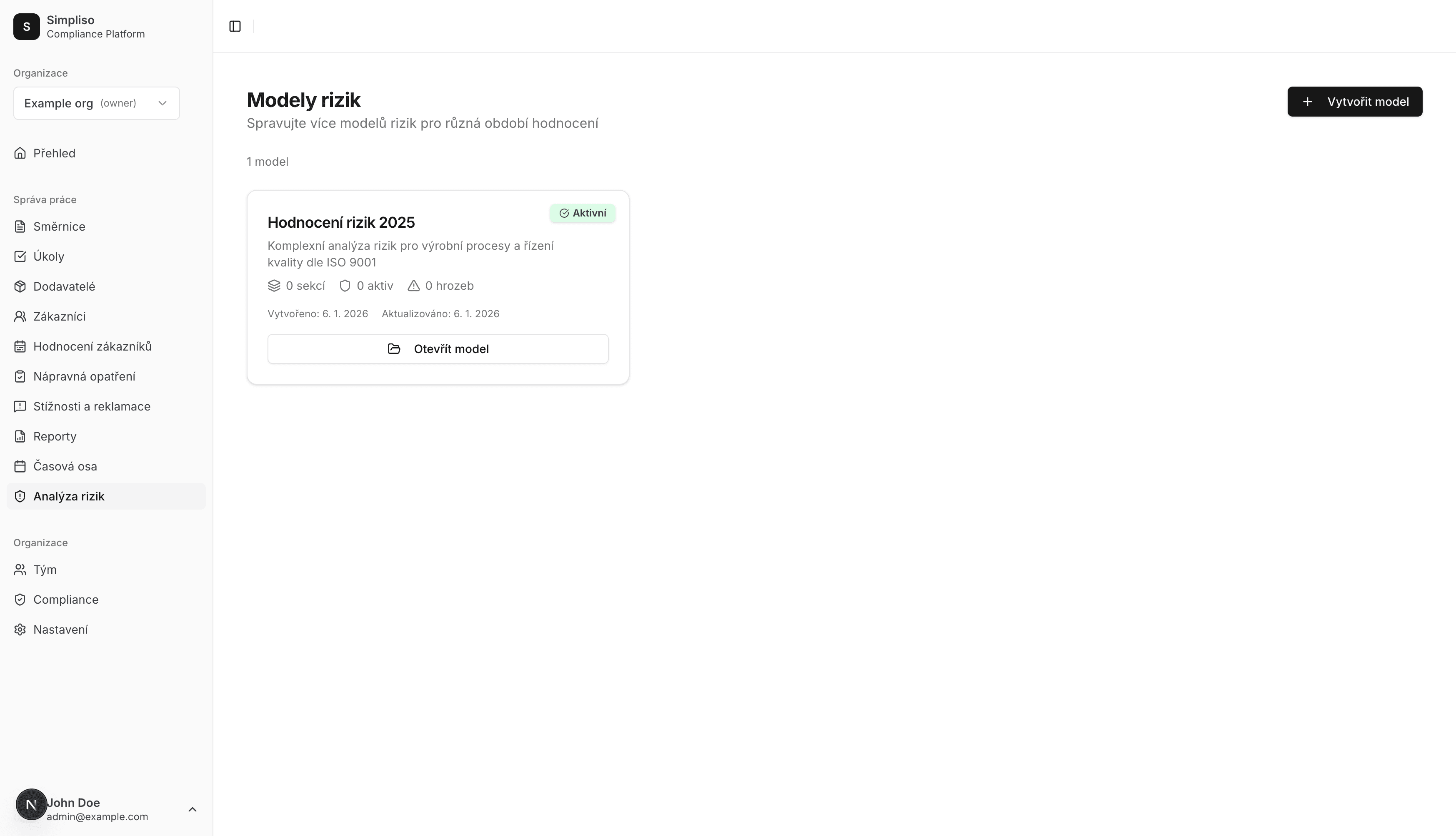 Seznam modelů rizik